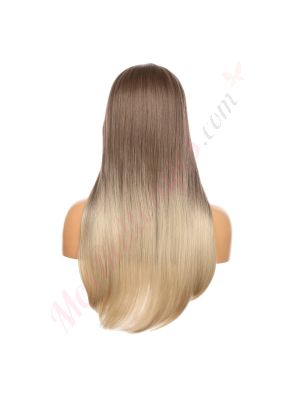 DM2031328-v4 - Perruque Longue Cheveux Synthétique Brunette Blonde Ombrée  [VENTE FINALE]