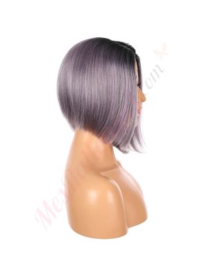 FU190302669-v3 - Short Purple Synthetic Hair Wig  [VENTE FINALE]