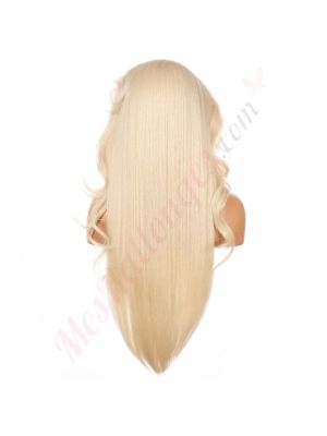 FU1904695-v3 - Perruque Longue Cheveux Synthétique Blonde Avec Toupet  [VENTE FINALE]