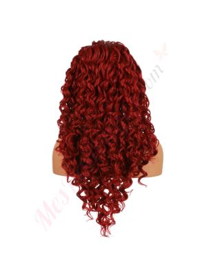 G1611002C-v3 - Perruque Longue Cheveux Synthétique Rouge  [VENTE FINALE]