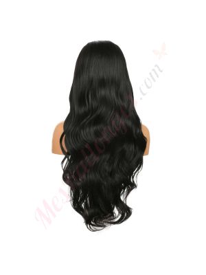 G1611002C-v4 - Perruque Longue Cheveux Synthétique Noire  [VENTE FINALE]