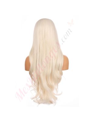 G1611007C-v3 - Perruque Longue Cheveux Synthétique Grise Blanche  [VENTE FINALE]
