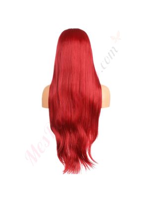 G1707251C-v3 - Perruque Longue Cheveux Synthétique Rouge  [VENTE FINALE]