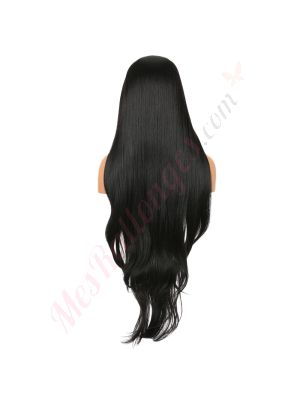 G1707328C-v3 - Perruque Longue Cheveux Synthétique Noire [VENTE FINALE]