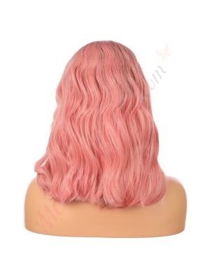 G1904787-v3 - Perruque Courte Cheveux Synthétique Rose  [VENTE FINALE]