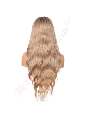 G1904905-v4 - Perruque Longue Cheveux Synthétique Blonde Dorée [VENTE FINALE]
