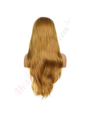 X1707505-v4 - Perruque Longue Cheveux Synthétique Blonde Dorée  [VENTE FINALE]