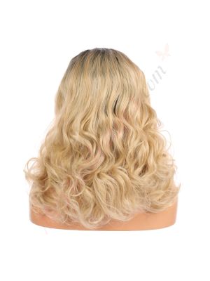Jeanne - Perruque Courte Cheveux Synthétique Blonde Ombrée [Vente Finale]