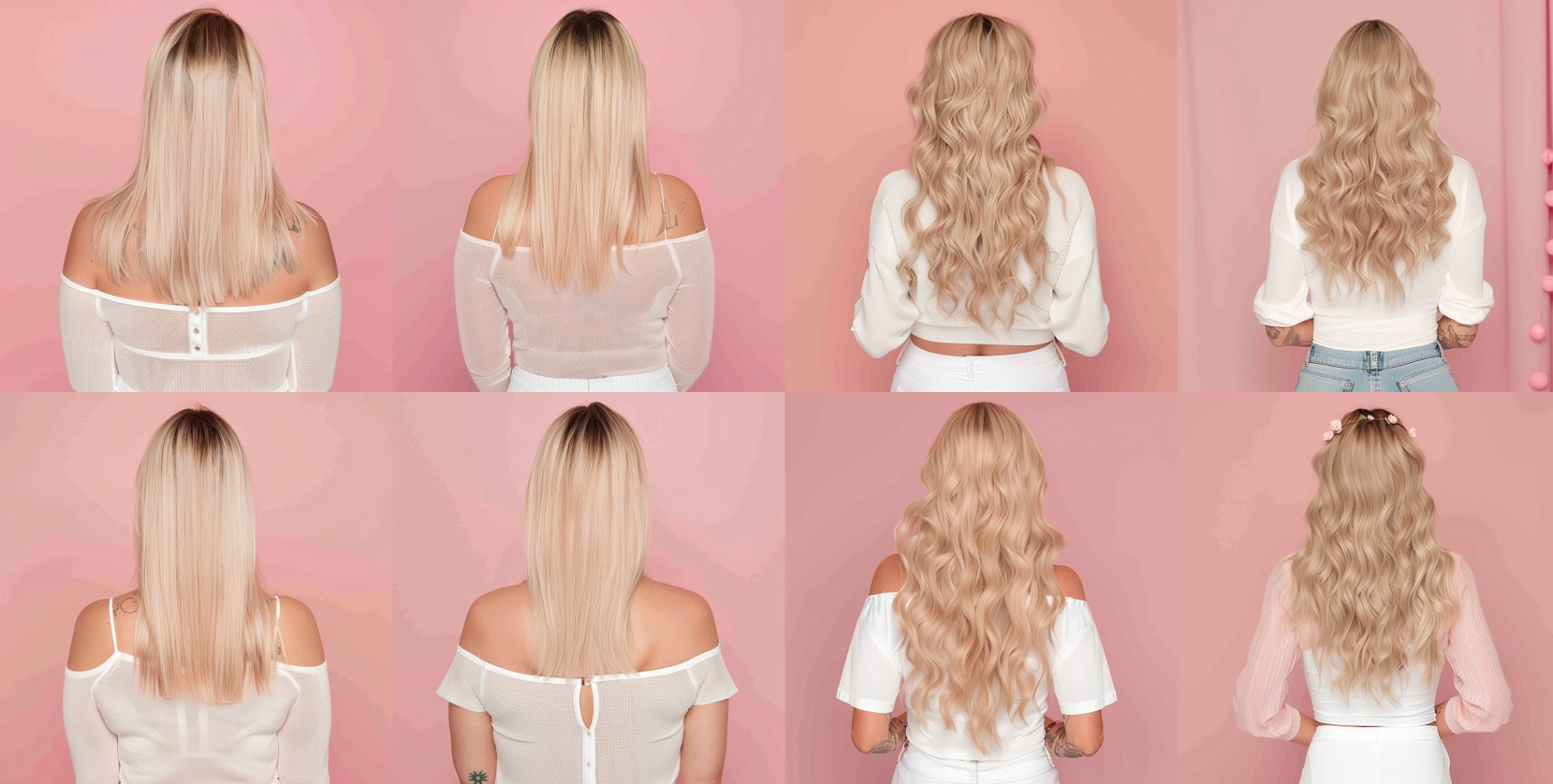 Avant et après extensions cheveux