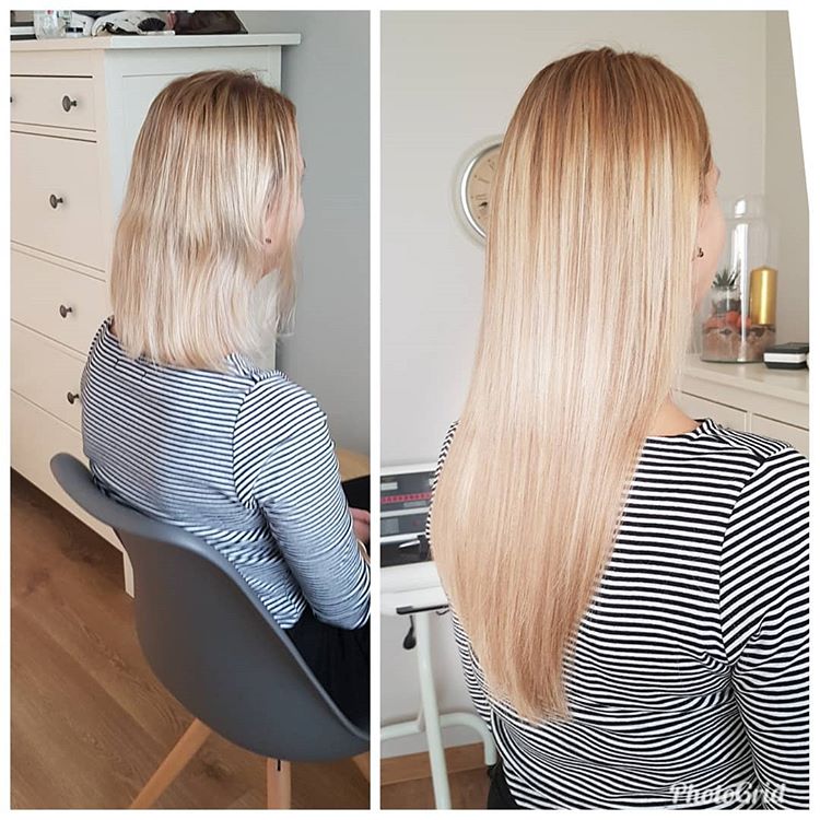 Avant après rallonges cheveux extensions